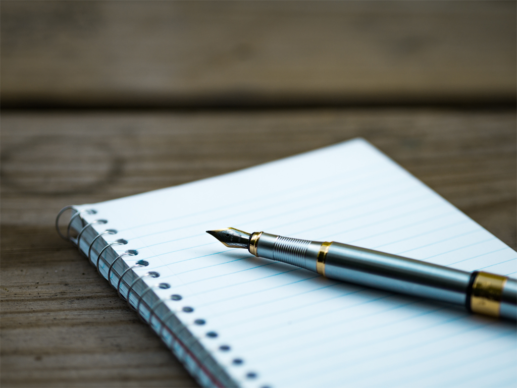 pen and note