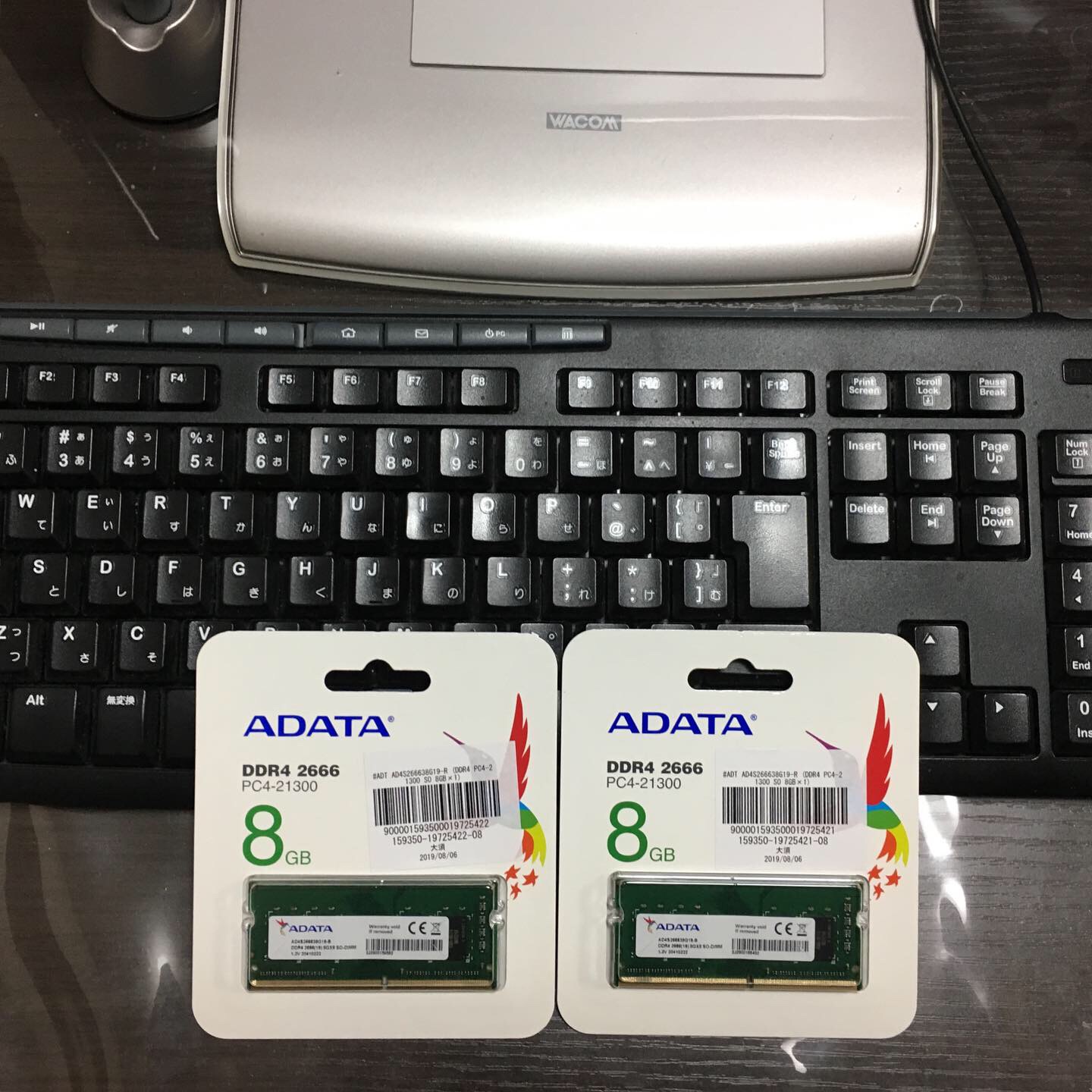 ADATAのノートPC用のメモリ